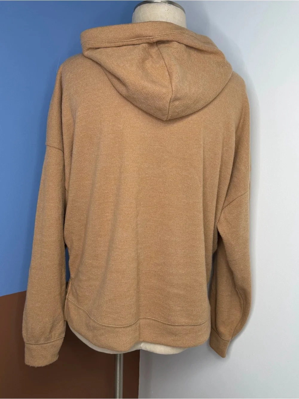Abercrombie & Fitch Soft A&F Cozy‎ Camel Knit Hoodie Sweater Large NWT
